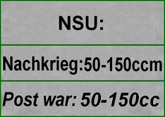 NSU- ab 1946 - 50-150 ccm